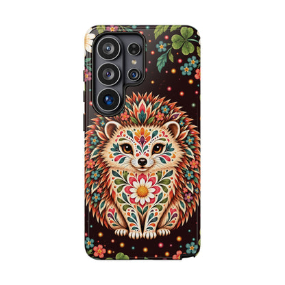 Vibrant Terracotta and Teal Calavera Hedgehog Phone Case - Multicolor Phone Case - Samsung Galaxy S26 Ultra / Glossy
