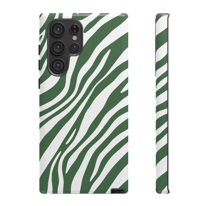 Modern Sage Zebra Print Phone Case