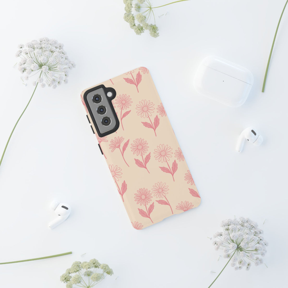Pretty Pink Daisy Pattern Phone Case