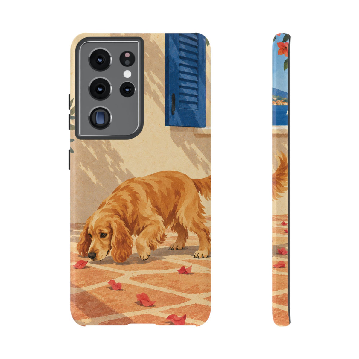 Cocker Spaniel Scent Trail Phone Case - Multicolor Phone Case - Samsung Galaxy S21 Ultra / Glossy