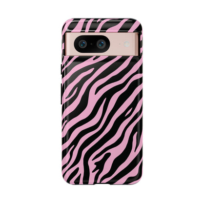 Stylish Blush Zebra Print Phone Case