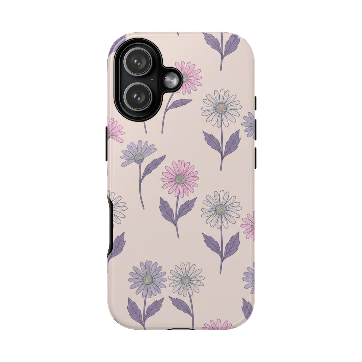 Pretty Pink & Purple Daisy Pattern Phone Case
