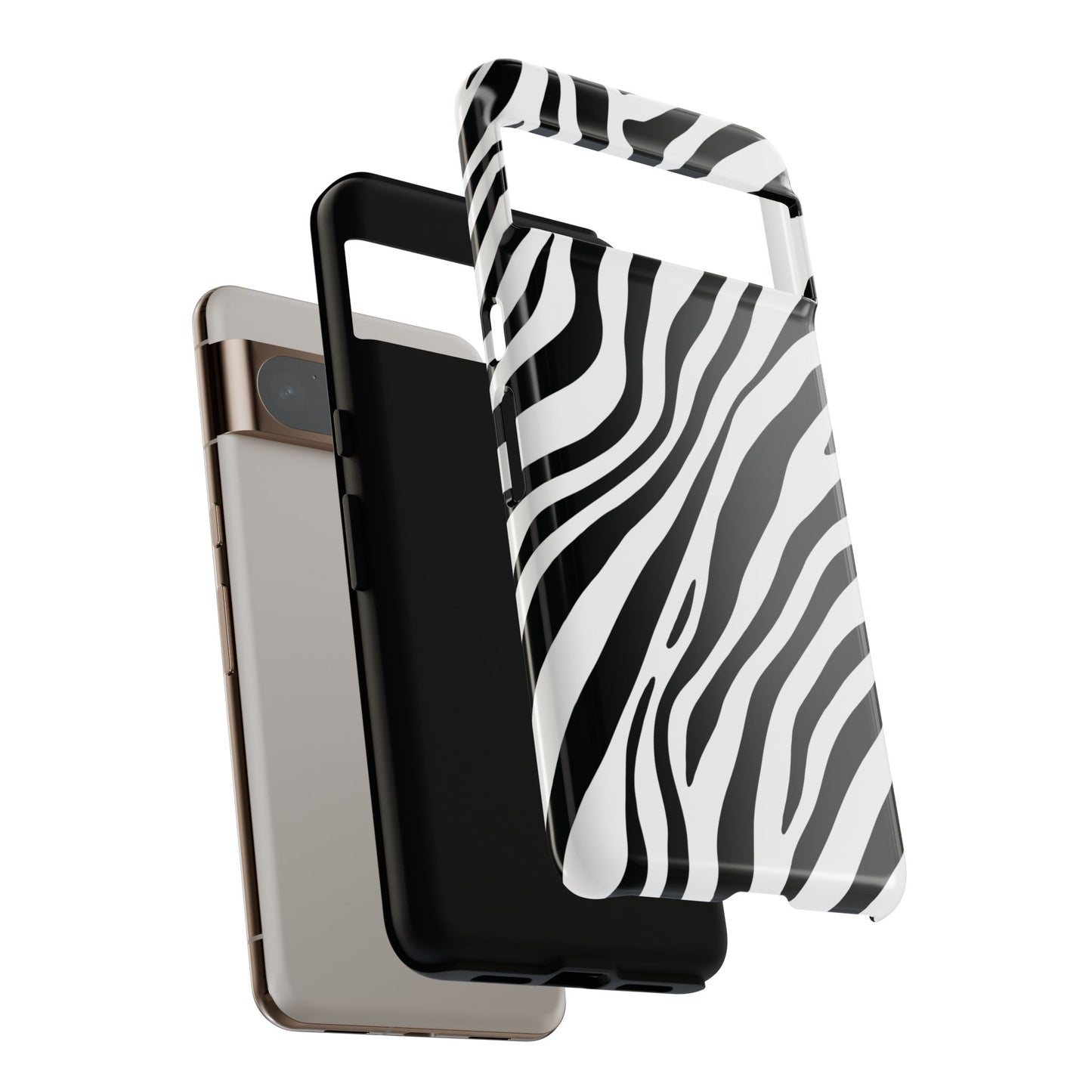 Modern Monochrome Zebra Print Phone Case