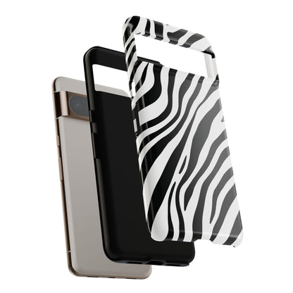 Modern Monochrome Zebra Print Phone Case