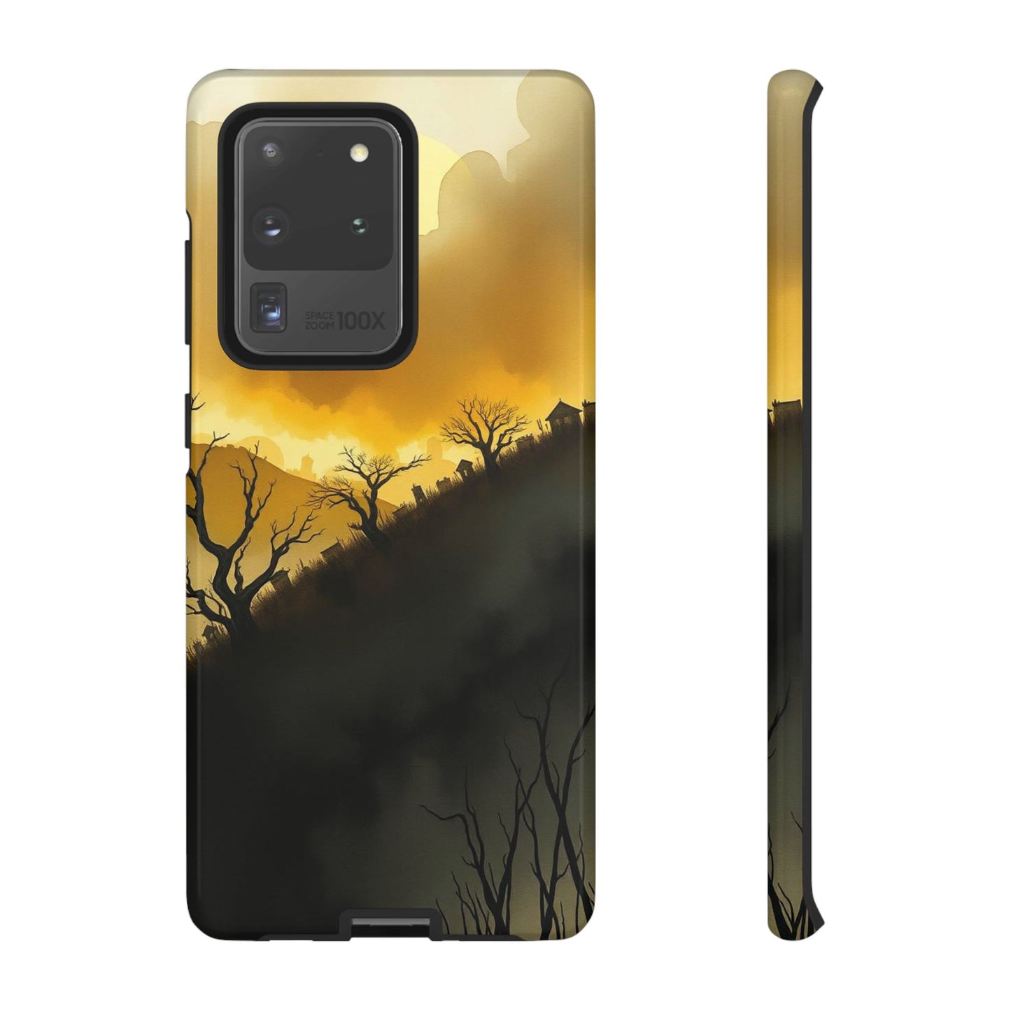 Samsung Galaxy S20 Ultra / Glossy Phone Case - Eerie Graveyard Watercolour Design Phone Case