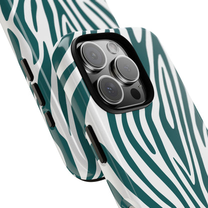 Graphic Teal Tiger Print Phone Case