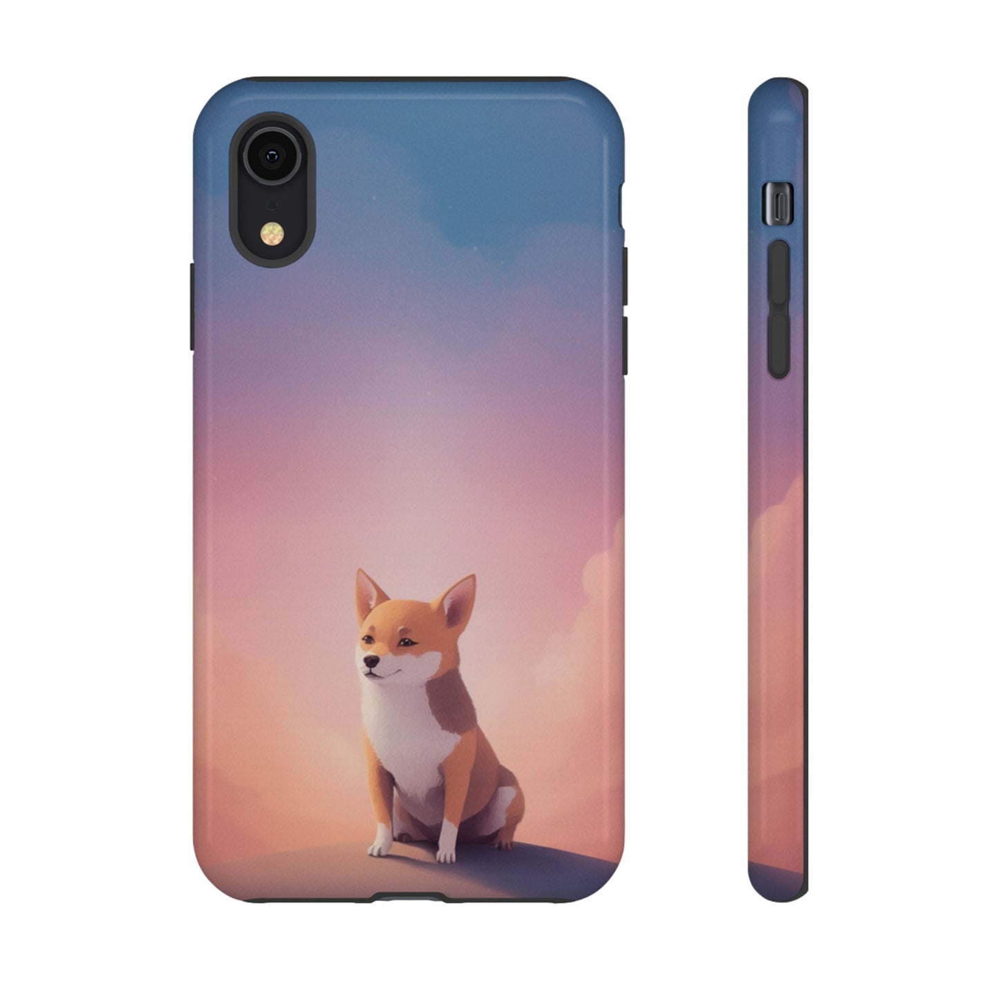 iPhone XR / Glossy Phone Case - Cute Dog & Cloud Design ’Good Doggo’ Phone Case