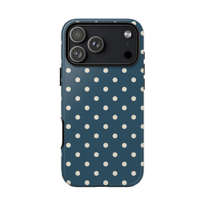 Blue & White Dot Pattern Phone Case