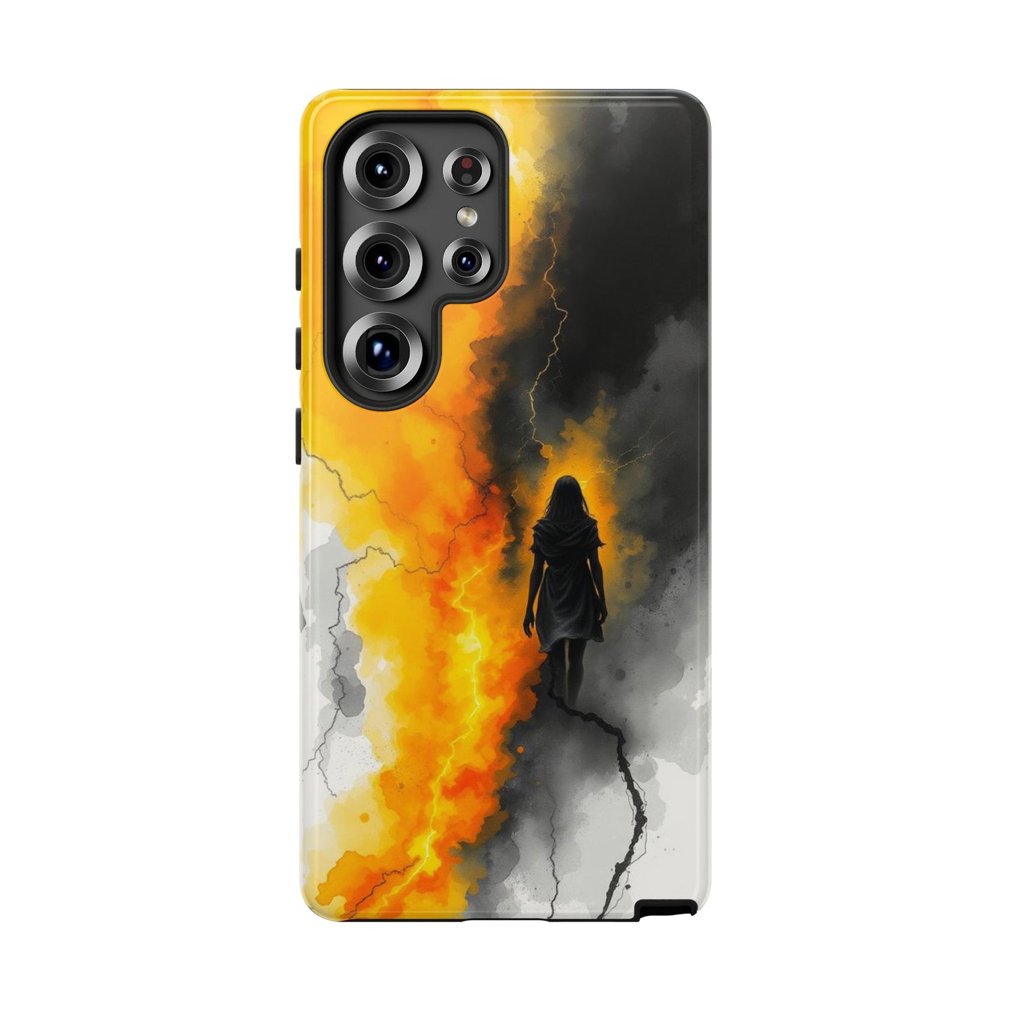 Samsung Galaxy S25 Ultra / Glossy Phone Case - Watercolour Gothic Silhouette of a Woman Phone Case