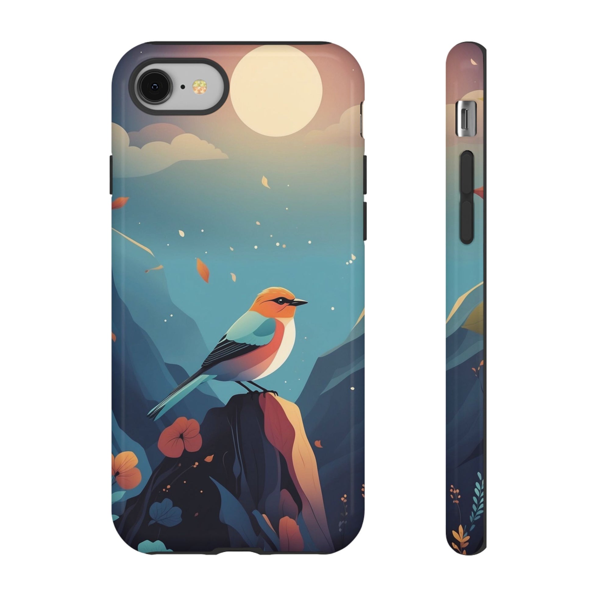 Stylised Bird Design Phone Case - Multicolor Phone Case - iPhone 8 / Glossy