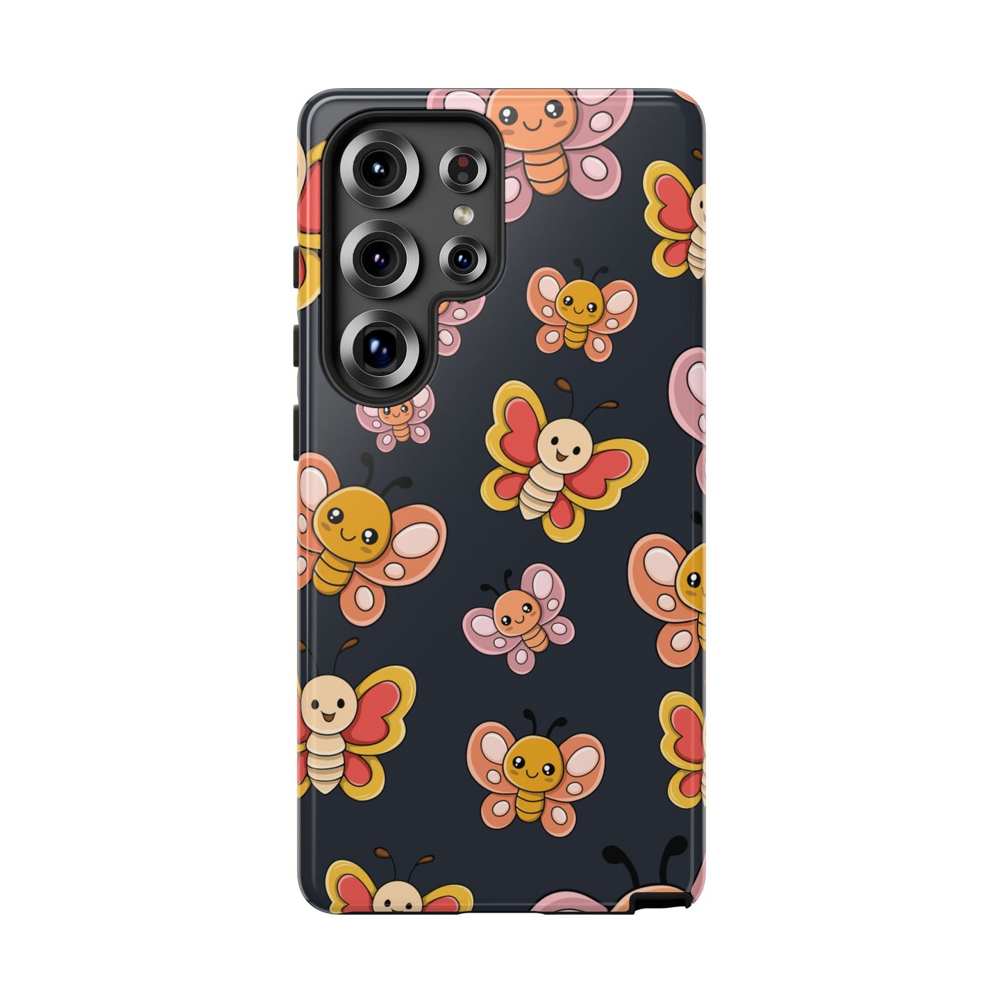 Grey Butterfly Sticker Design Phone Case - Grey Phone Case - Samsung Galaxy S25 Ultra / Glossy
