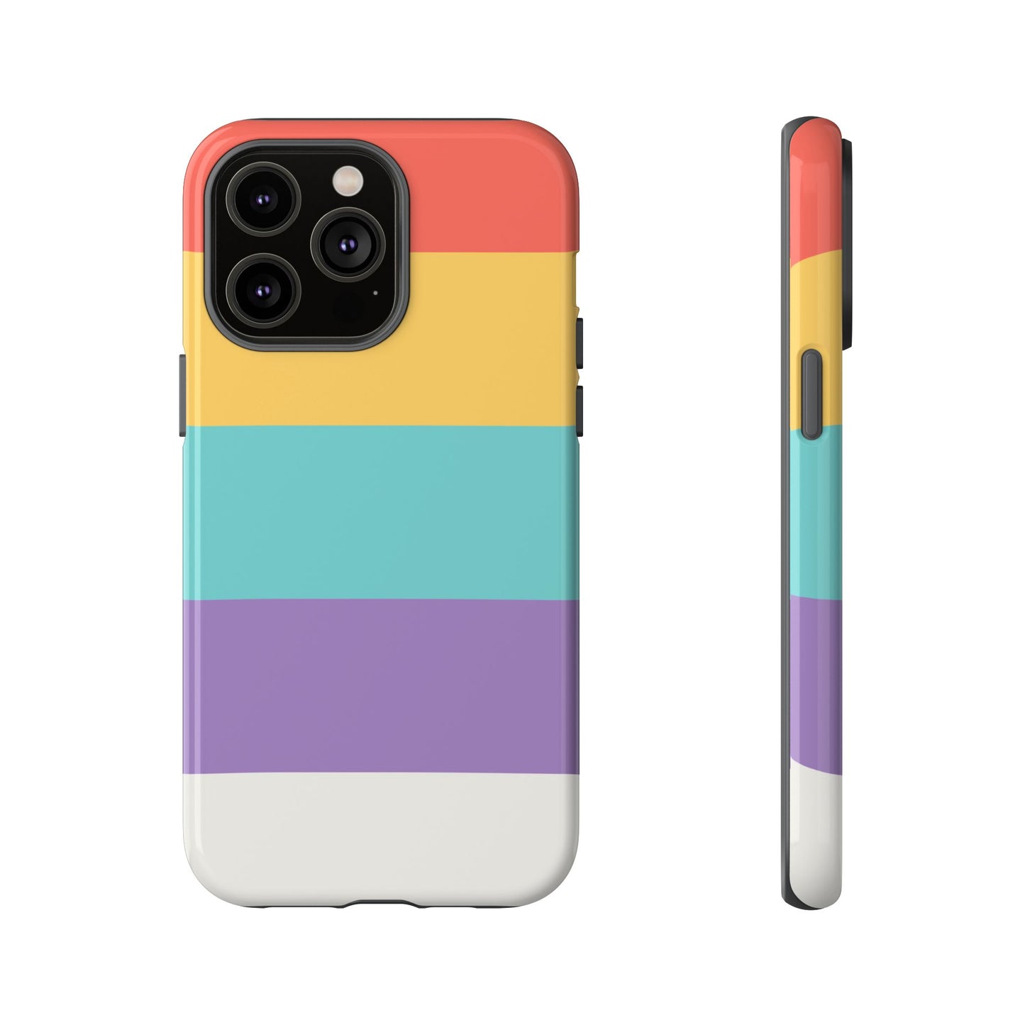 Pastel Rainbow Stripe Pattern Phone Case - Phone Case - iPhone 14 Pro Max / Glossy