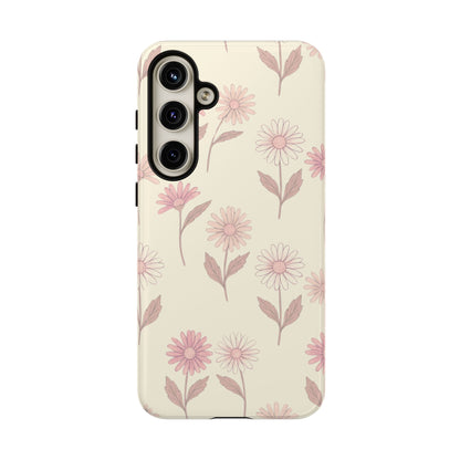 Pretty Blush Daisy Pattern Phone Case