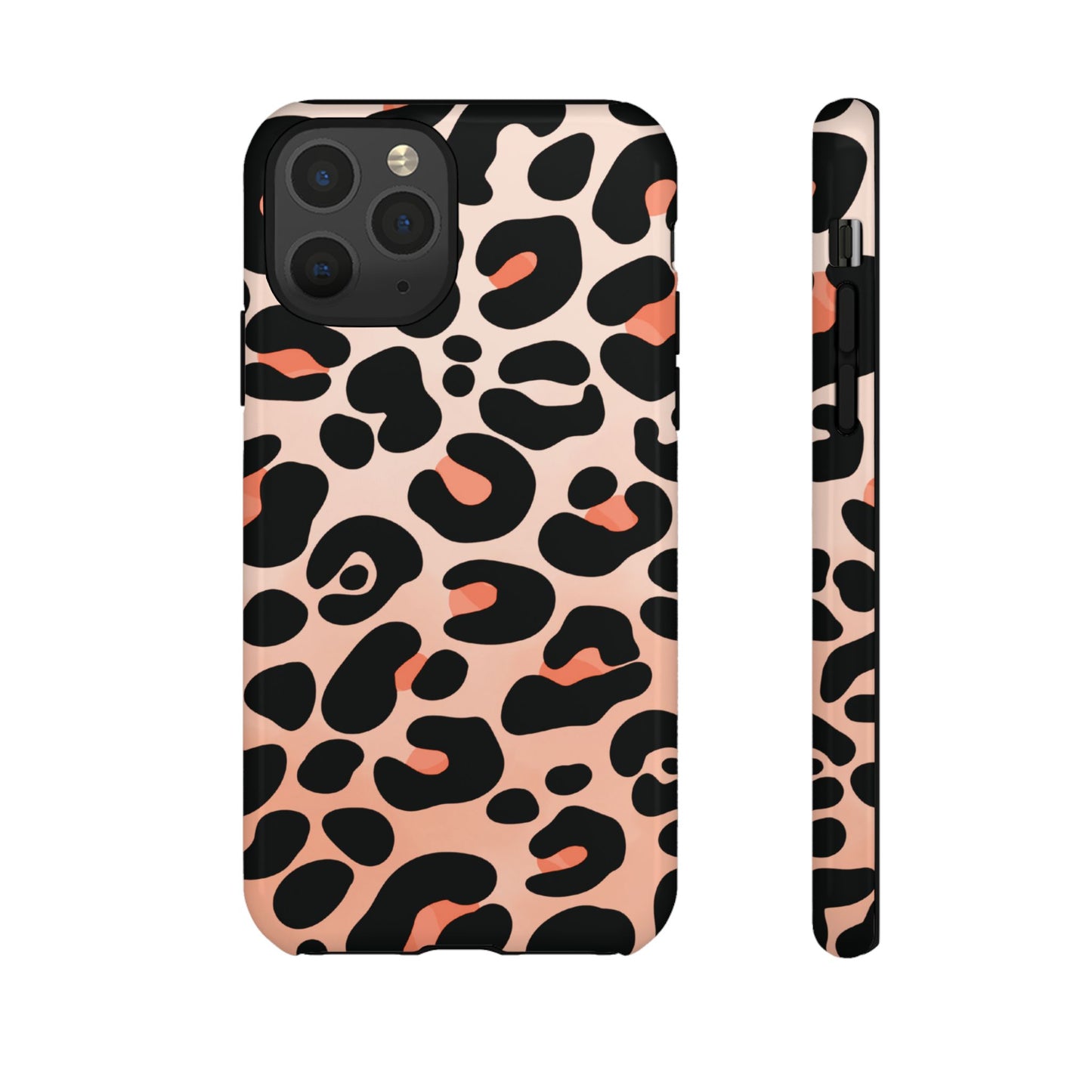 Elegant Peach Leopard Print Phone Case