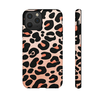 Elegant Peach Leopard Print Phone Case
