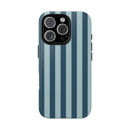 iPhone 16 Pro / Glossy Phone Case - ’Blue Stripe Pattern’ Phone Case