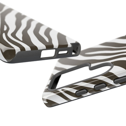 Modern Mocha Zebra Print Phone Case