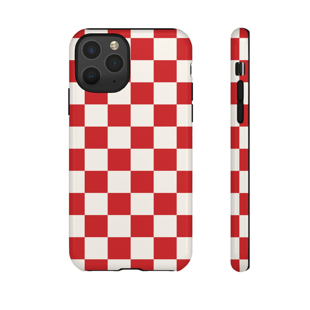Red Checked Pattern Phone Case - Red Phone Case - iPhone 11 Pro / Glossy