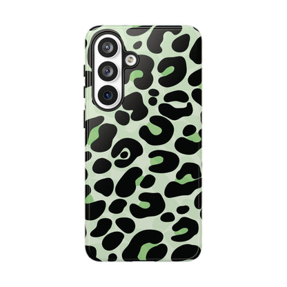 Chic Sage Leopard Print Phone Case