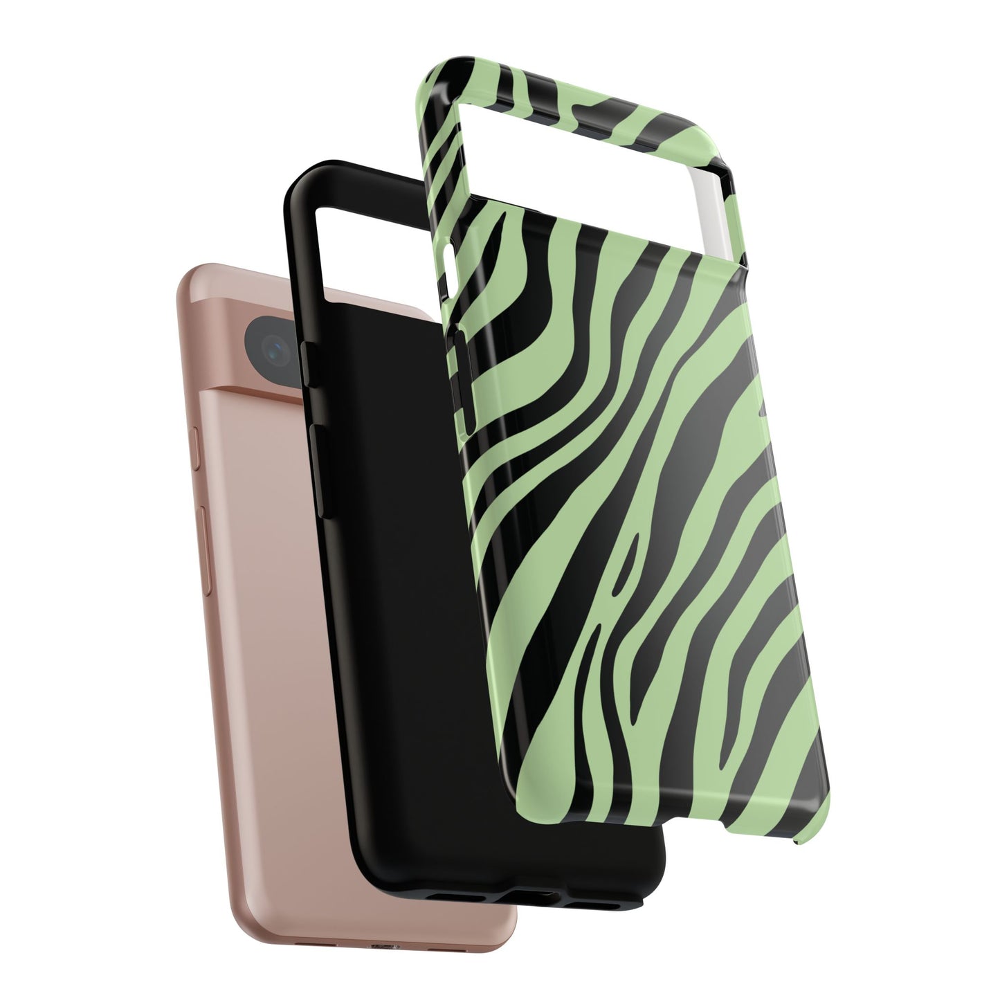 Modern Mint Zebra Print Phone Case
