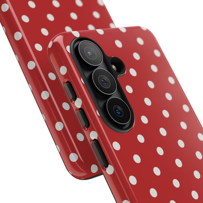 Red with White Dot Pattern Phone Case
