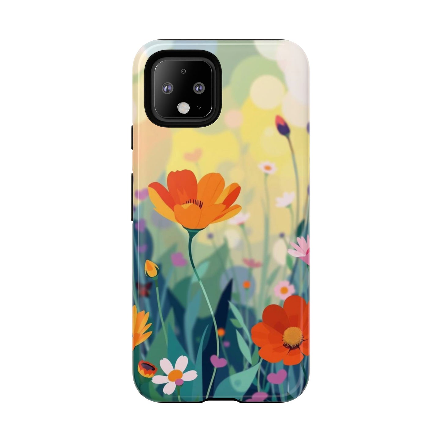 Pop Art Style Wildflower Design Phone Case