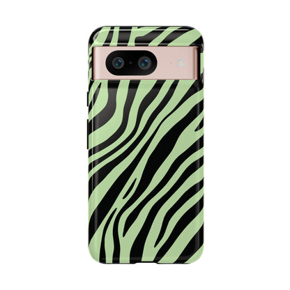 Modern Mint Zebra Print Phone Case