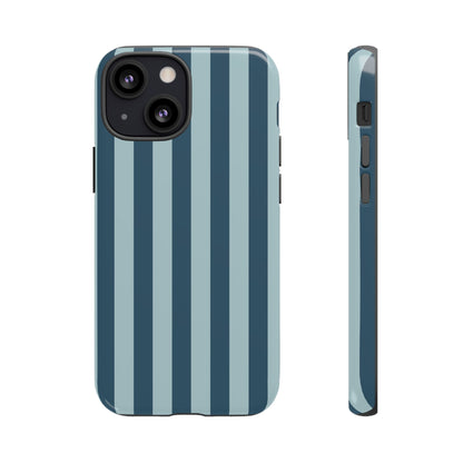 iPhone 13 Mini / Glossy Phone Case - ’Blue Stripe Pattern’ Phone Case