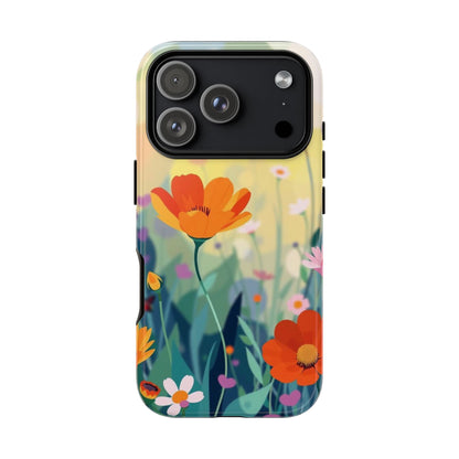 iPhone 17 Pro / Glossy Phone Case - Pop Art Style Wildflower Design Phone Case