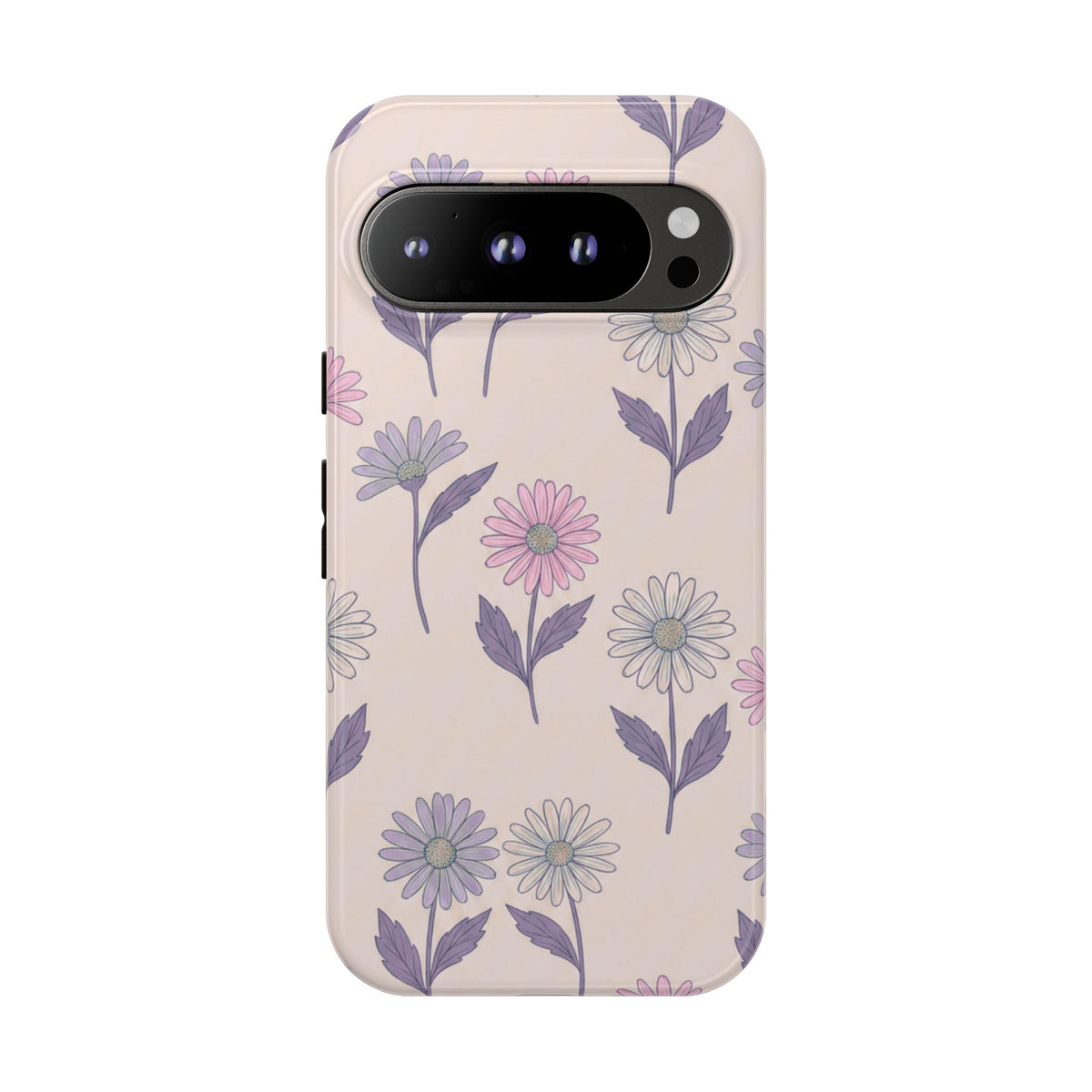 Pretty Pink & Purple Daisy Pattern Phone Case