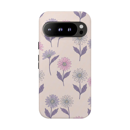 Pretty Pink & Purple Daisy Pattern Phone Case
