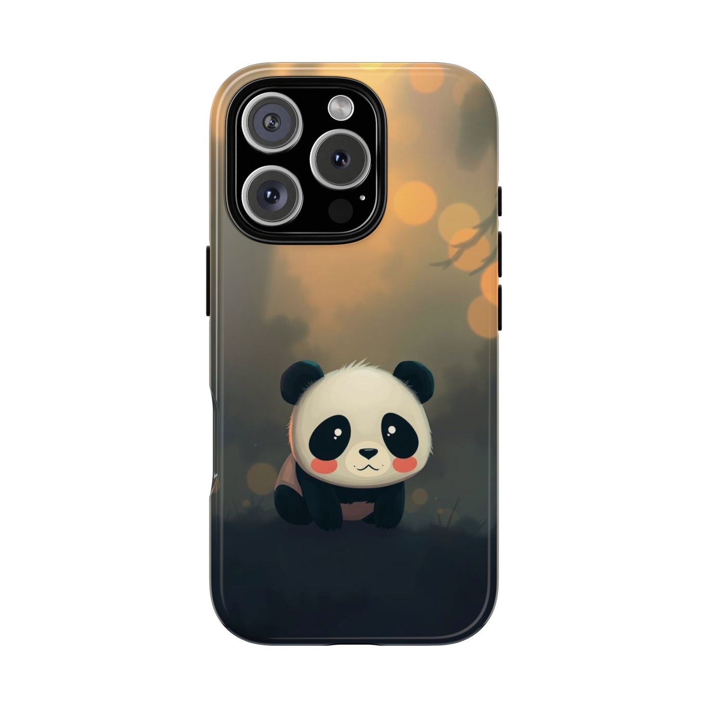 iPhone 16 Pro / Glossy Phone Case - Cute Gothic Panda Design Phone Case