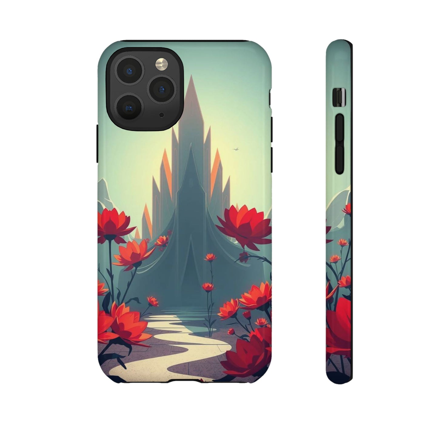 iPhone 11 Pro / Glossy Phone Case - Gothic Alien Garden Design Phone Case