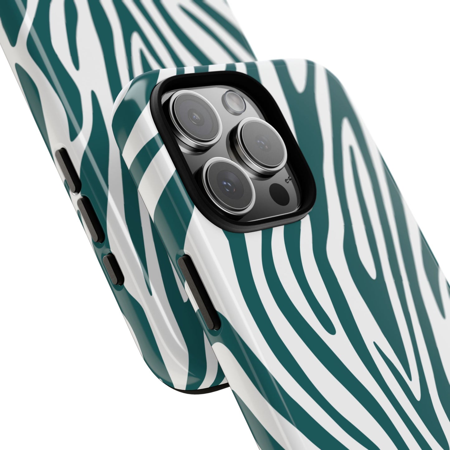 Graphic Teal Tiger Print Phone Case