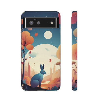 Stylised Blue Hare Design Phone Case - Multicolor Phone Case - Google Pixel 6 / Glossy