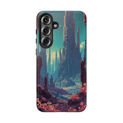 Alien Monolith Valley Sci-fi Phone Case - Pink Phone Case - Samsung Galaxy S25 Plus / Glossy