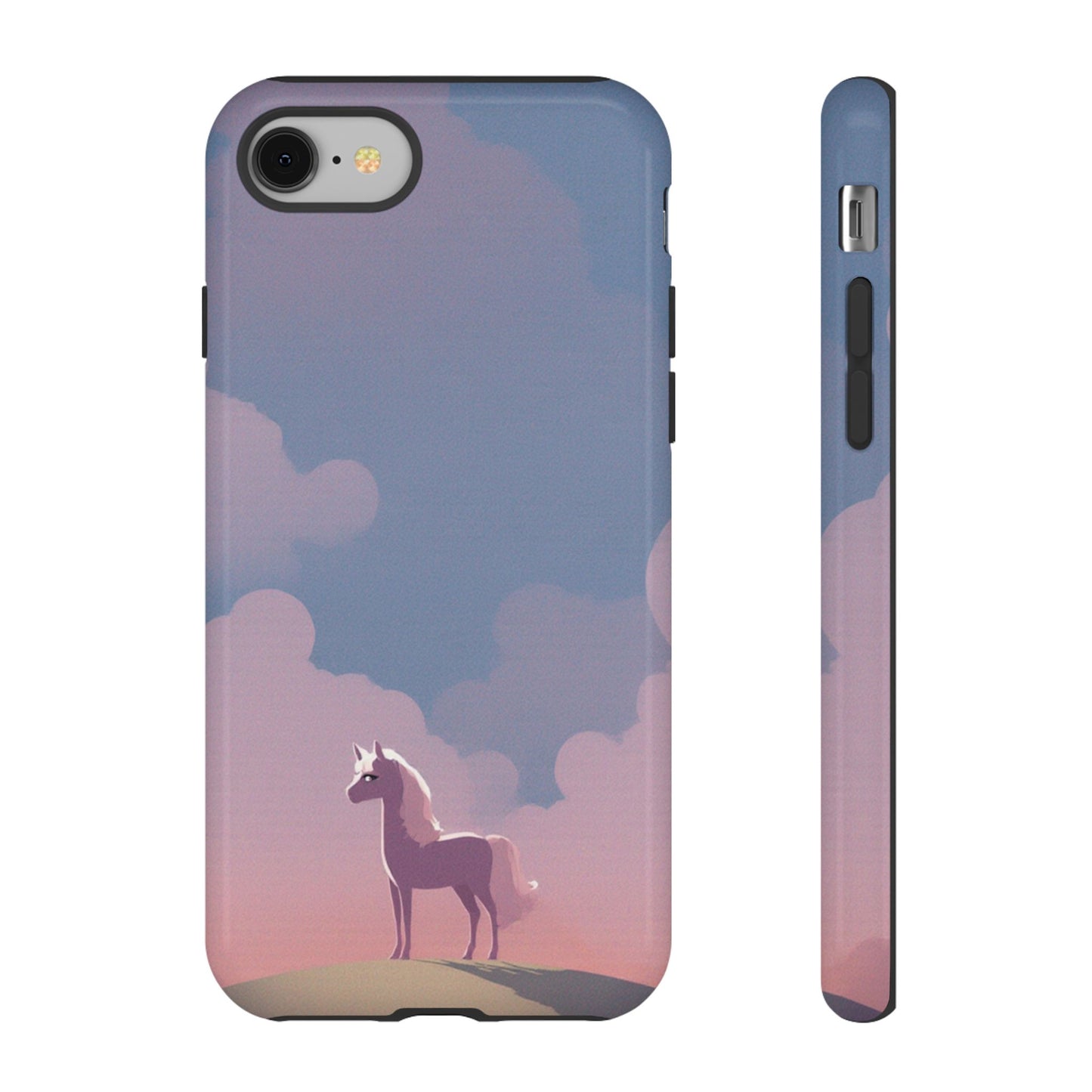 iPhone 8 / Glossy Phone Case - Pony & Cloud Design Phone Case