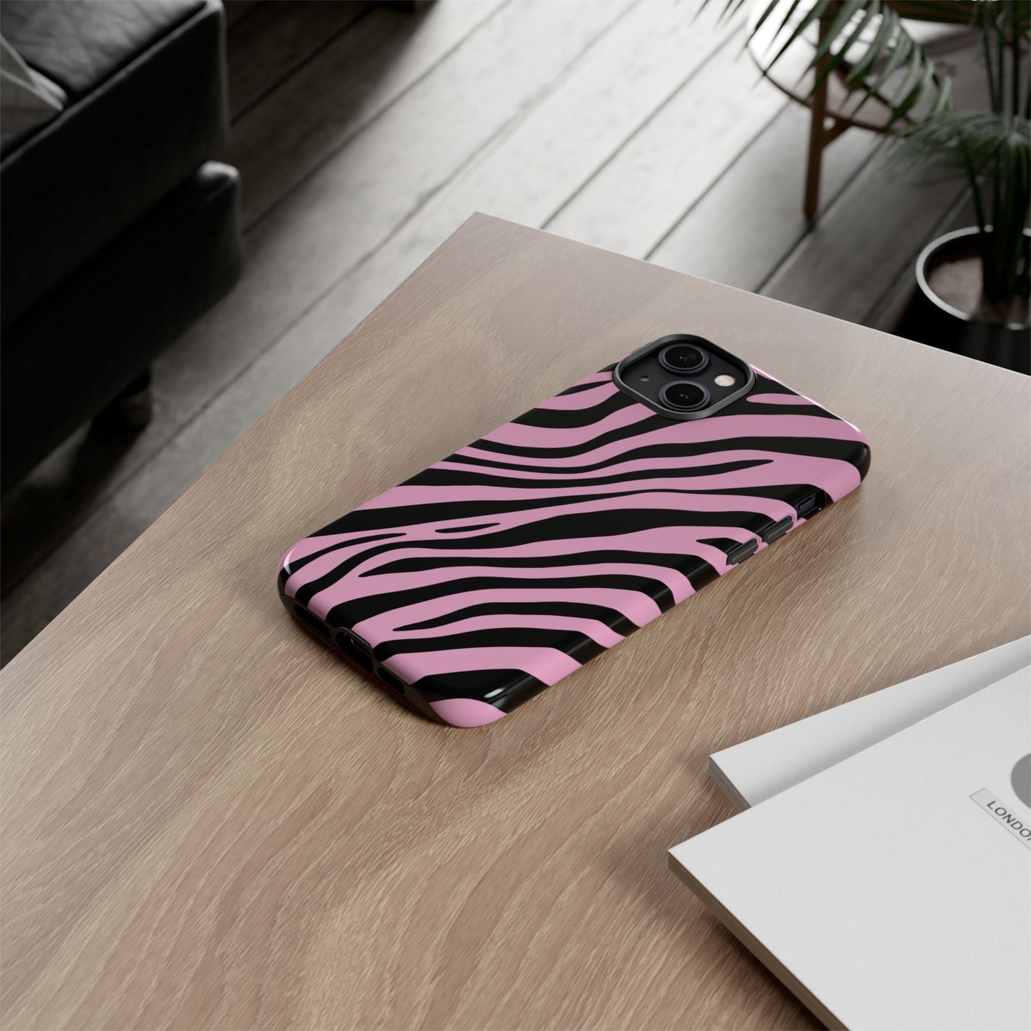 Modern Blush Zebra Print Phone Case