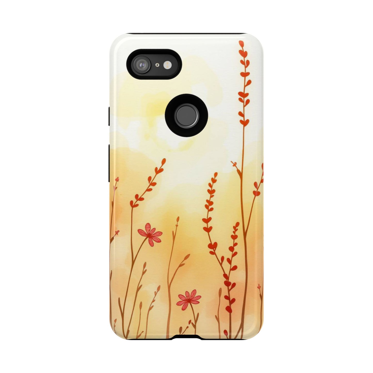 Boho Chic Watercolour Wildflower Dusk Pattern Phone Case