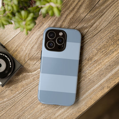 Light Blue Horizontal Stripe Pattern Phone Case - Blue Phone Case