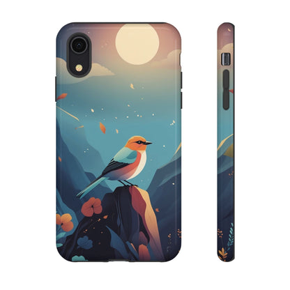 iPhone XR / Glossy Phone Case - Stylised Bird Design Phone Case