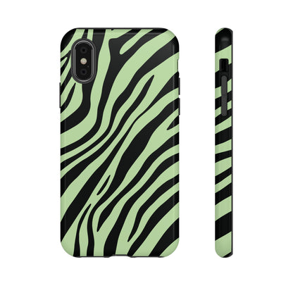Modern Mint Zebra Print Phone Case