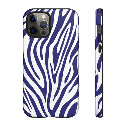 Graphic Blue Tiger Print Phone Case