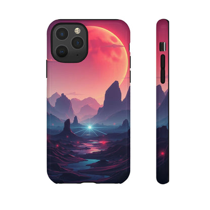 iPhone 11 Pro / Glossy Phone Case - Alien Moon Landscape Design Phone Case