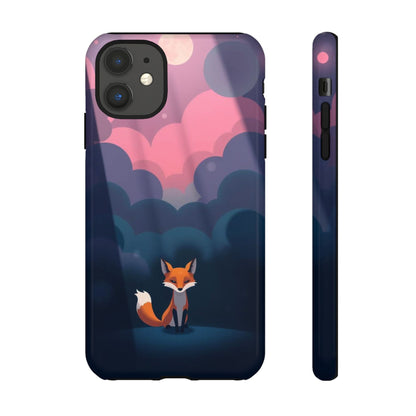 iPhone 11 / Glossy Phone Case - Moody Pop Art Fox Design Phone Case
