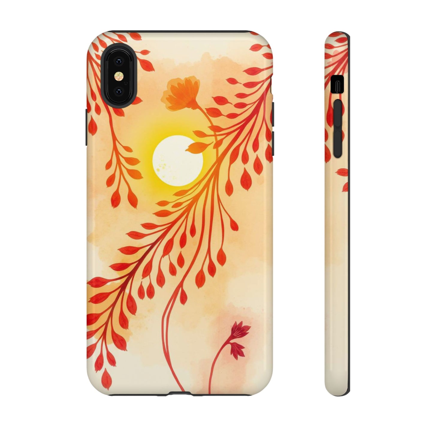 iPhone XS MAX / Glossy Phone Case - Boho Chic Watercolour Sunset Design Phone Case