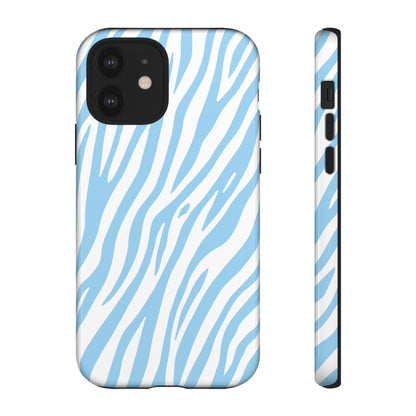 Sky Blue Tiger Print Phone Case