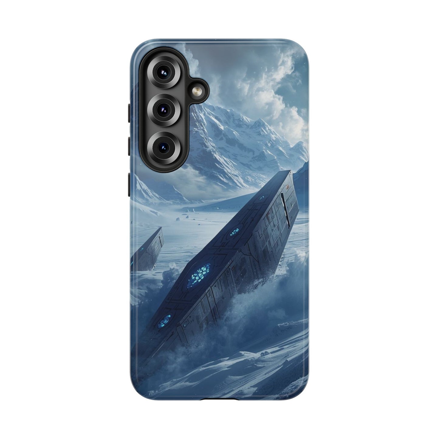 Samsung Galaxy S25 Plus / Glossy Phone Case - Frozen Alien Wreckage Sci-fi Phone Case