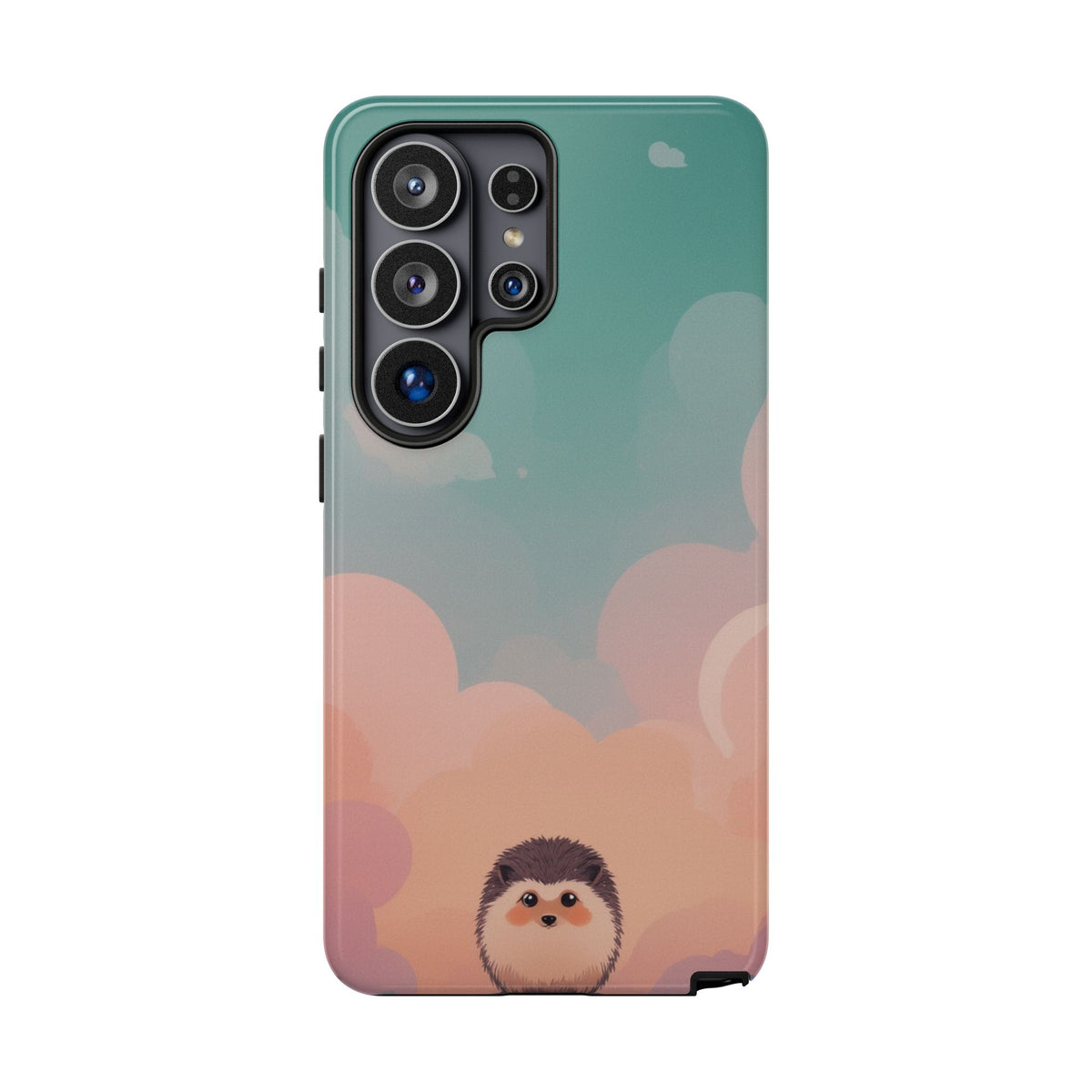 Cute Hedgehog & Cloud Design Phone Case - Multicolor Phone Case - Samsung Galaxy S26 Ultra / Glossy