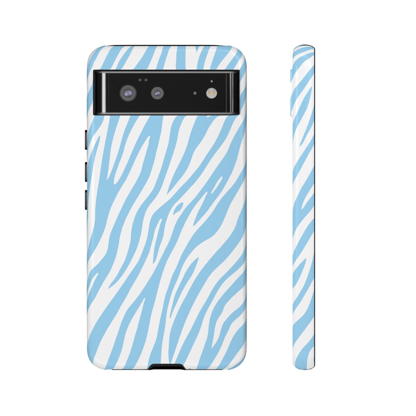 Sky Blue Tiger Print Phone Case